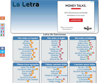 Tablet Screenshot of la-letra.com
